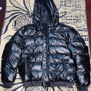 Young LA Mens Puffer Jacket Full Zip Black Size XXL
